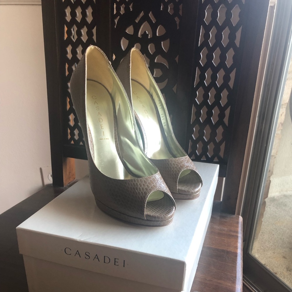 Casadei Peep Toe Platform Pump - image 2